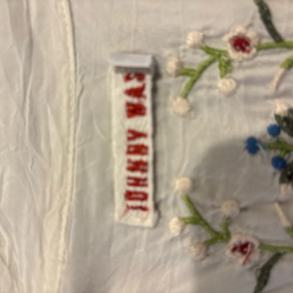 Johnny Was Cream Blouse with Colorful Embroidery - Picture 3 of 5